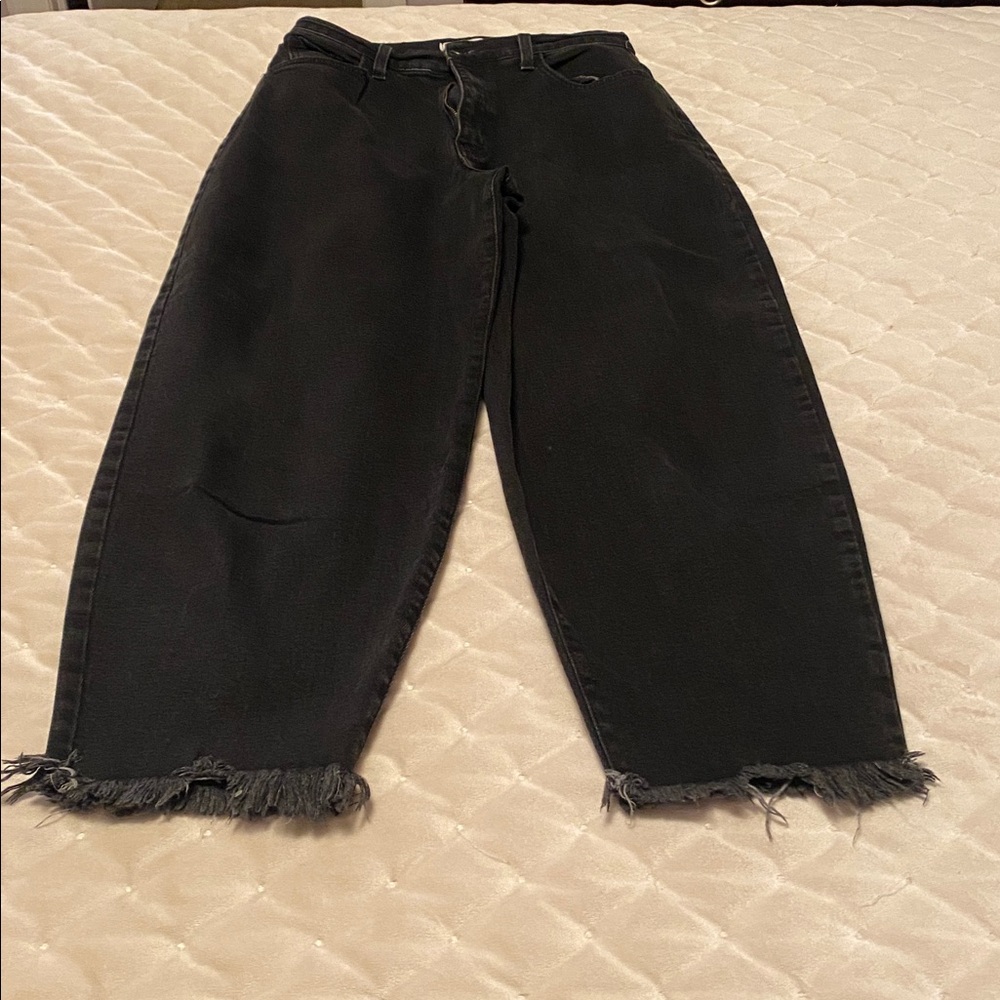 Vibrant black wide leg jeans ladies size M